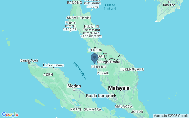 Kaart met locatie Penang National Park